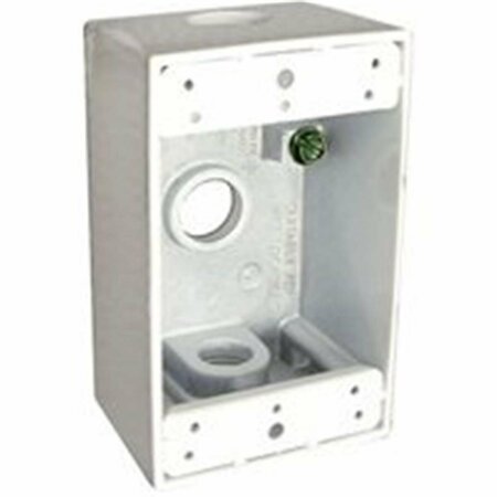 PROPLUS Electrical Box, 18.3 cu in, Outlet Box, 1 Gang, Aluminum, Rectangular PR106915
